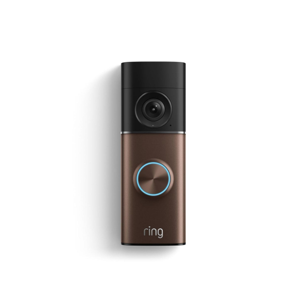 Ring Kablolu Retinal 4K PRO Akll Kap Zili (3.Nesil)-Polished Mocha