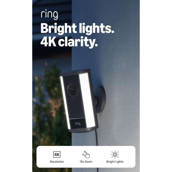 Ring Spotlight Pro Retinal 4K Ak�ll� Kamera (2.Nesil)-Black