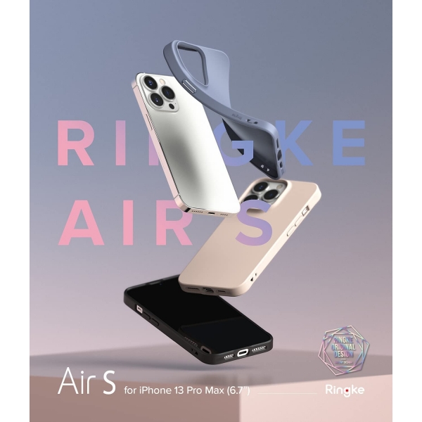 Rin gke Air-S iPhone 13 Pro Max Silikon Klf-Grey