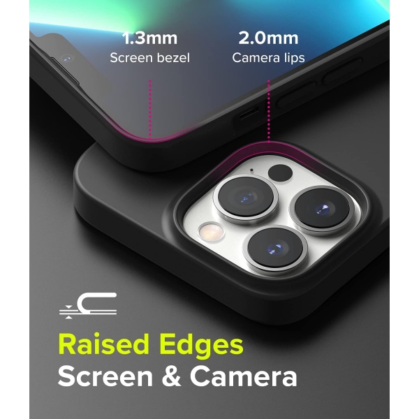 Ringke Air-S Serisi iPhone 13 Pro Max Silikon Klf-Black