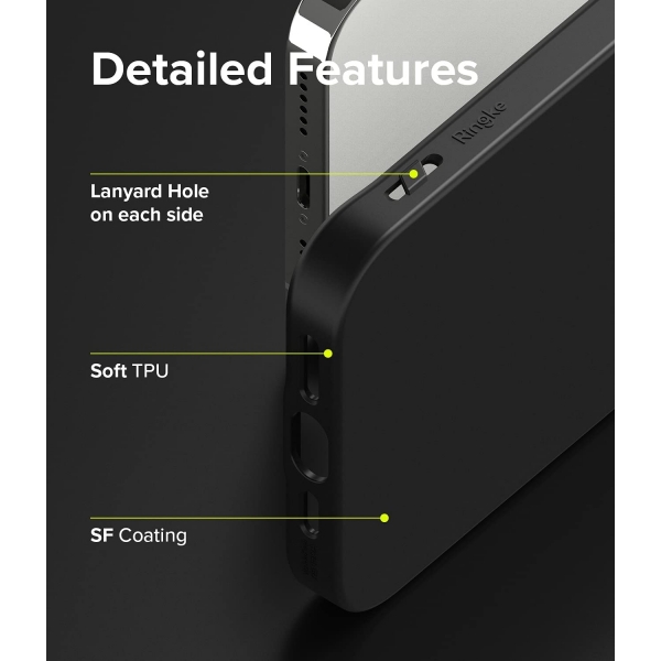 Rin gke Air-S iPhone 13 Pro Max Silikon Klf-Black