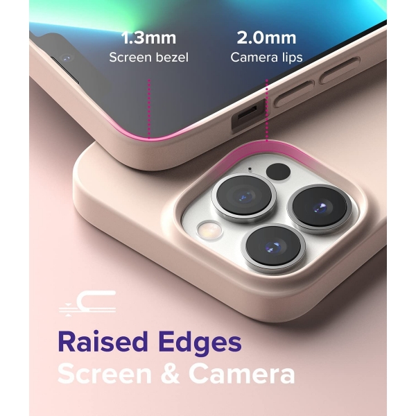 Rin gke Air-S iPhone 13 Pro Max Silikon Klf-Pink