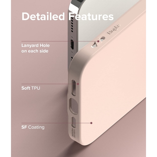 Rin gke Air-S iPhone 13 Pro Max Silikon Klf-Pink