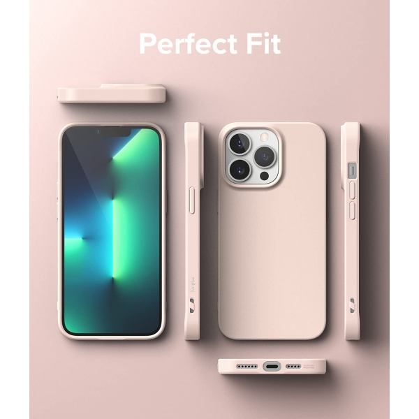 Rin gke Air-S iPhone 13 Pro Max Silikon Klf-Pink