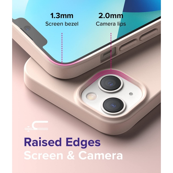 Rin gke Air-S iPhone 13 Silikon Klf-Pink