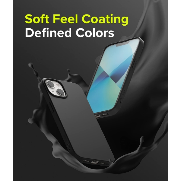 Rin gke Air-S iPhone 13 Silikon Klf-Black