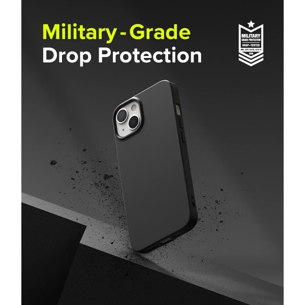 Rin gke Air-S iPhone 13 Silikon Klf-Black