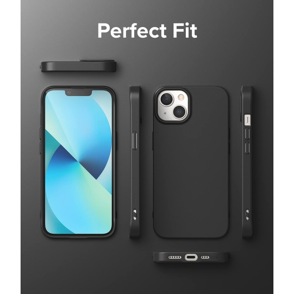 Rin gke Air-S iPhone 13 Silikon Klf-Black