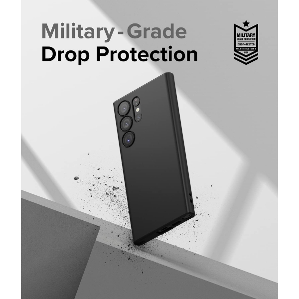 Rin gke Air-S Galaxy S23 Ultra Silikon Klf-Black