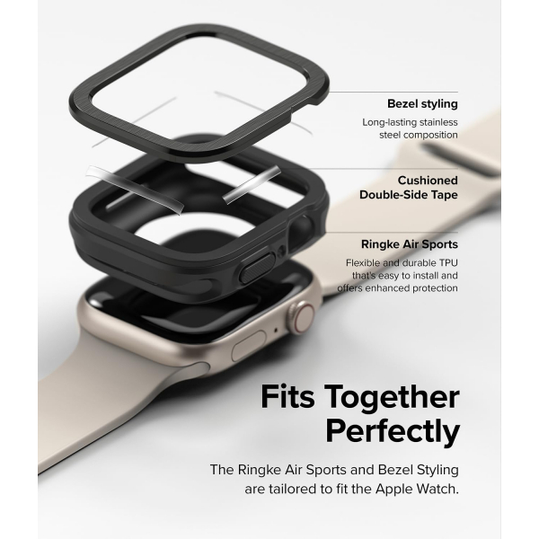 Rin gke Air Sports Apple Watch 9 41mm Bumper Klf-Black