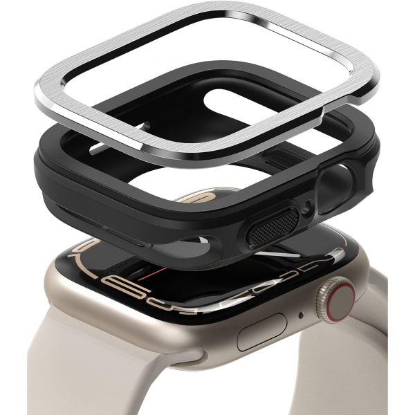 Rin gke Air Sports Apple Watch 9 45mm Bumper Klf-Silver