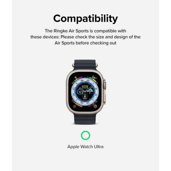 Rin gke Air Sports Apple Watch Ultra Bumper Klf(49mm)-Gray
