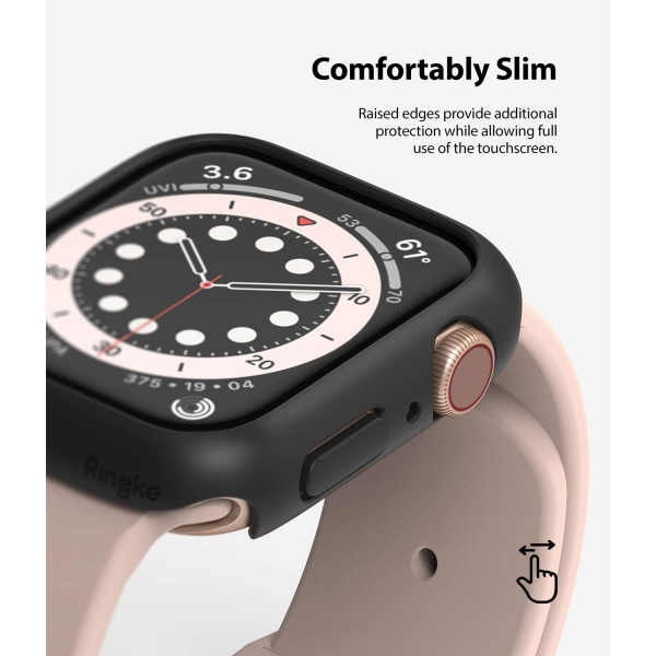 Rin gke Apple Watch 6 40mm Bumper Klf-Clear Black
