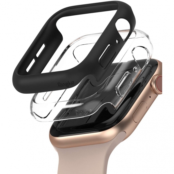 Rin gke Apple Watch 6 40mm Bumper Klf-Clear Black