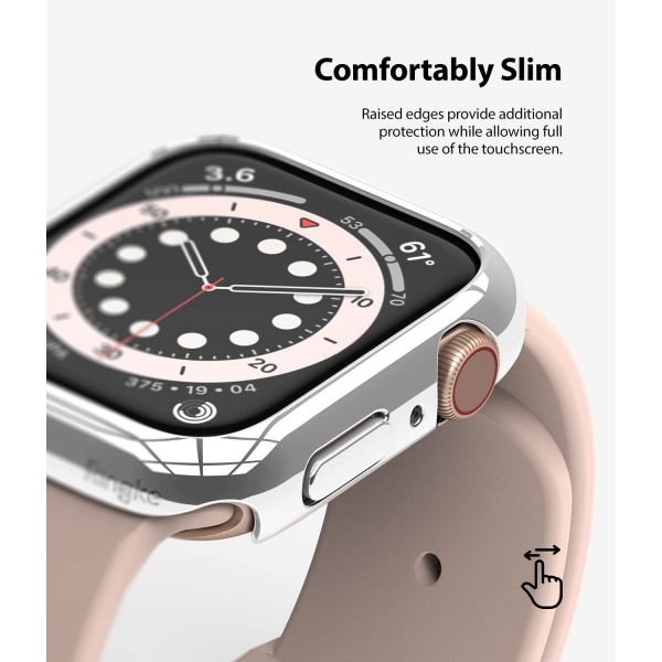 Rin gke Apple Watch 6 40mm Bumper Klf-Clear Chrome