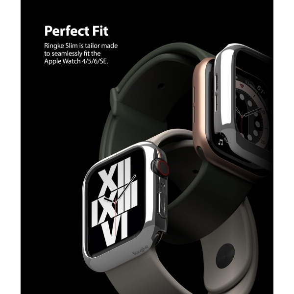 Rin gke Apple Watch 6 40mm Bumper Klf-Clear Chrome
