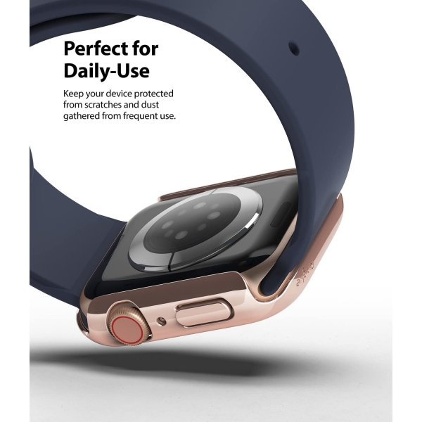Rin gke Apple Watch 6 40mm Bumper Klf-Clear Chrome Rose Gold