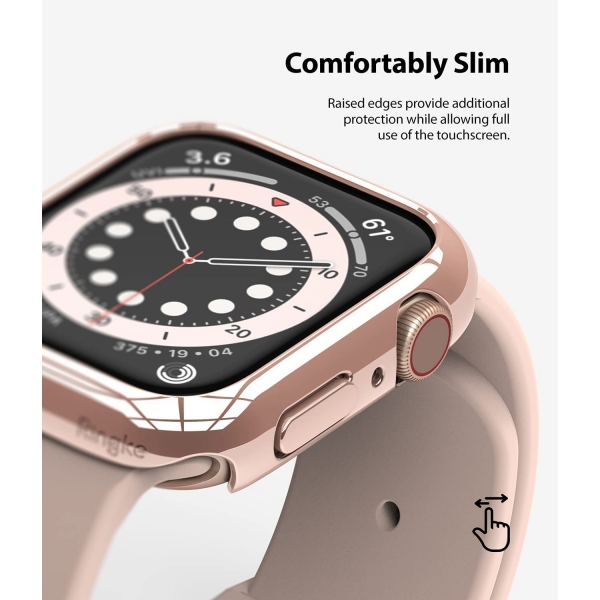 Rin gke Apple Watch 6 40mm Bumper Klf-Clear Chrome Rose Gold