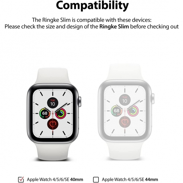 Rin gke Apple Watch 6 40mm Bumper Klf-Clear Chrome Rose Gold