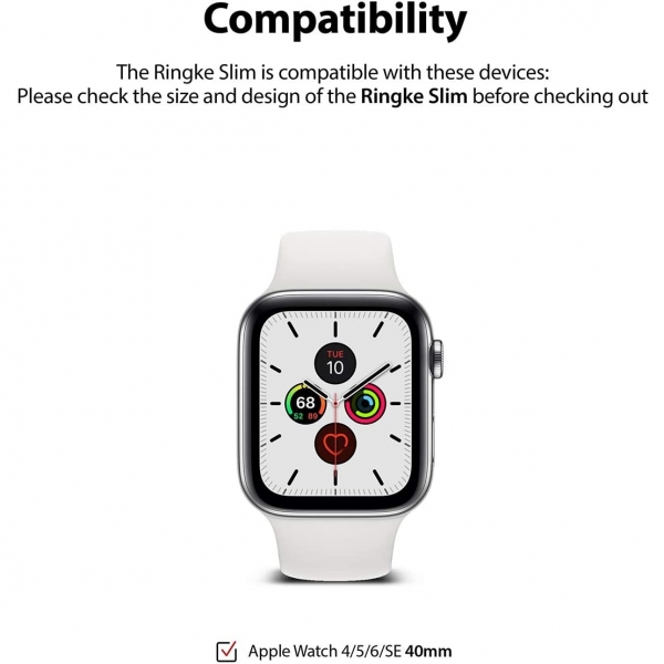 Ringke Apple Watch 6 Bumper Klf (40mm)(2 Adet)-Clear Coral