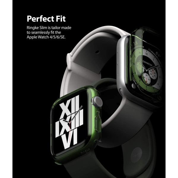 Rin gke Apple Watch 6 40mm Bumper Klf-Clear Olive Green