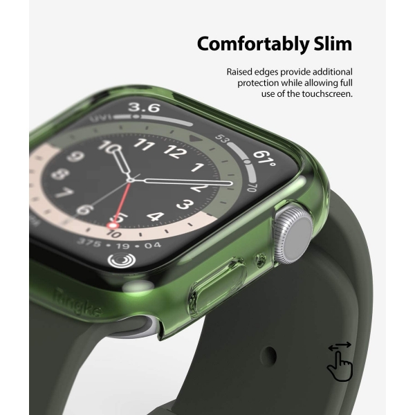 Rin gke Apple Watch 6 40mm Bumper Klf-Clear Olive Green