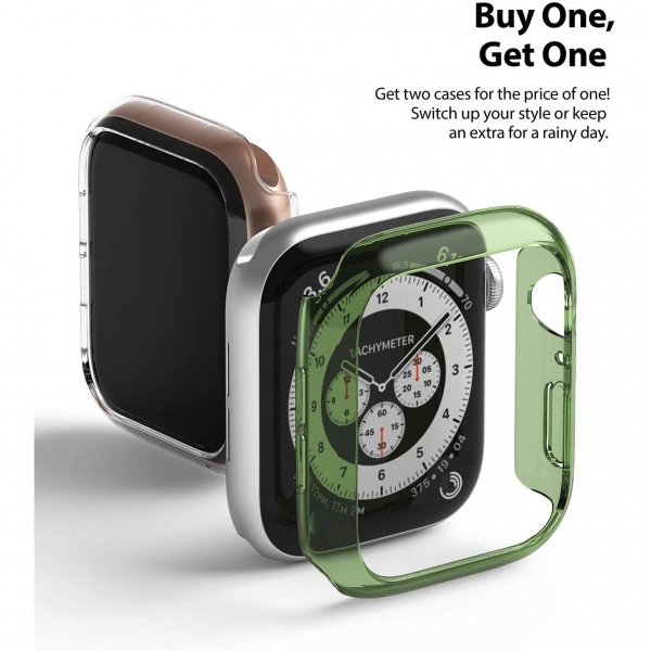 Rin gke Apple Watch 6 40mm Bumper Klf-Clear Olive Green