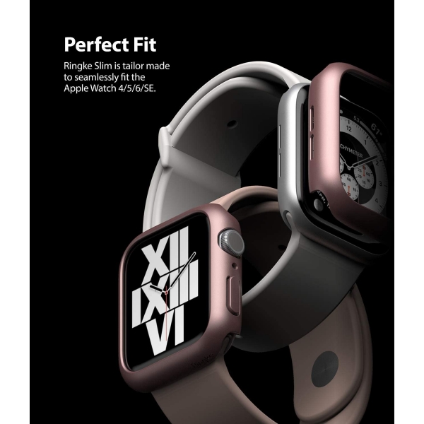 Ringke Apple Watch 6 Bumper Klf (40mm)(2 Adet)-Clear Rose Gold