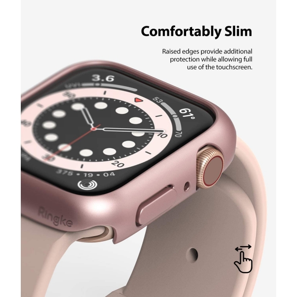 Ringke Apple Watch 6 Bumper Klf (40mm)(2 Adet)-Clear Rose Gold