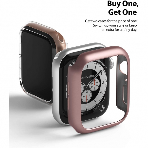Rin gke Apple Watch 6 40mm Bumper Klf-Clear Rose Gold