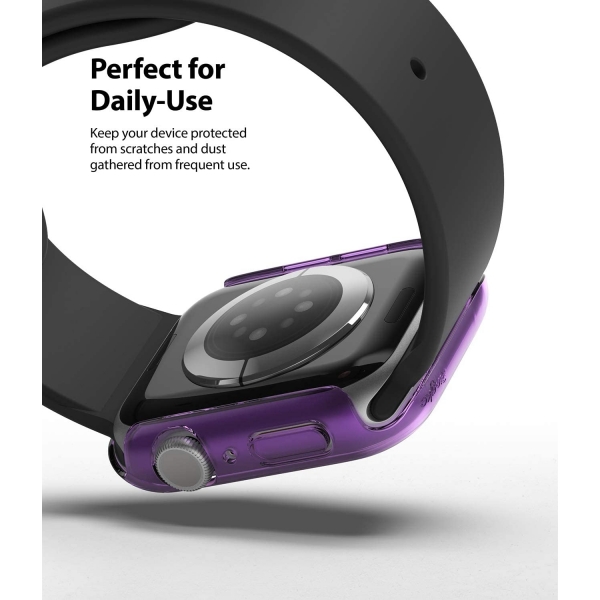 Rin gke Apple Watch 6 40mm Bumper Klf-Clear Purple