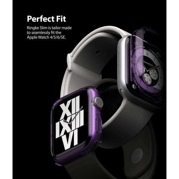 Rin gke Apple Watch 6 40mm Bumper Klf-Clear Purple