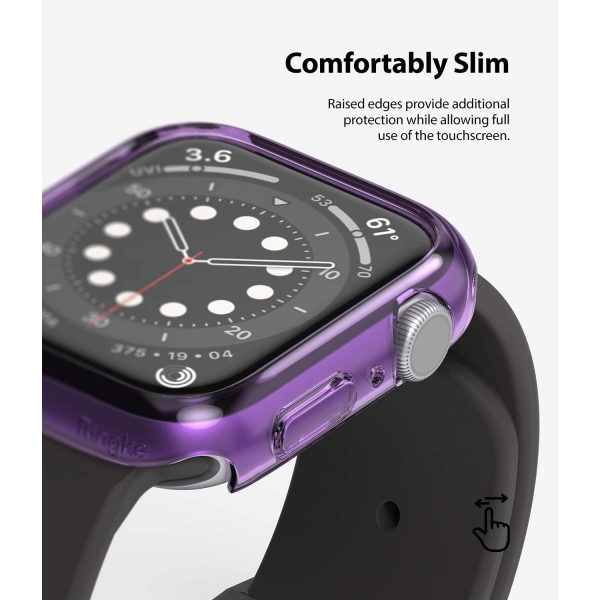 Ringke Apple Watch 6 Bumper Klf (40mm)(2 Adet)-Clear Purple