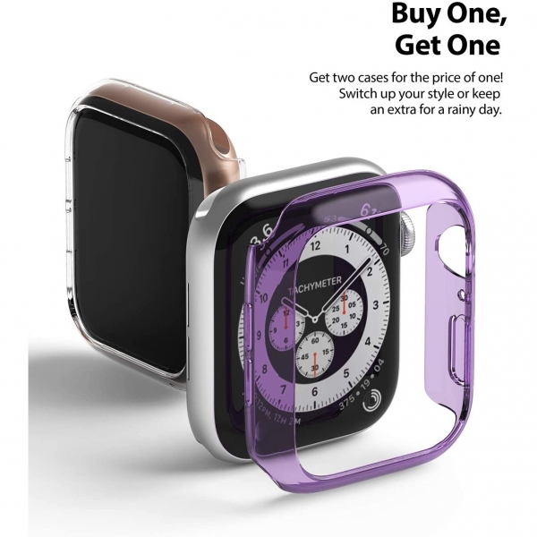 Rin gke Apple Watch 6 40mm Bumper Klf-Clear Purple