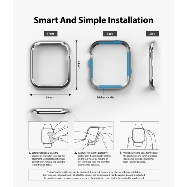 Rin gke Apple Watch 6 44mm Bumper Klf -Silver