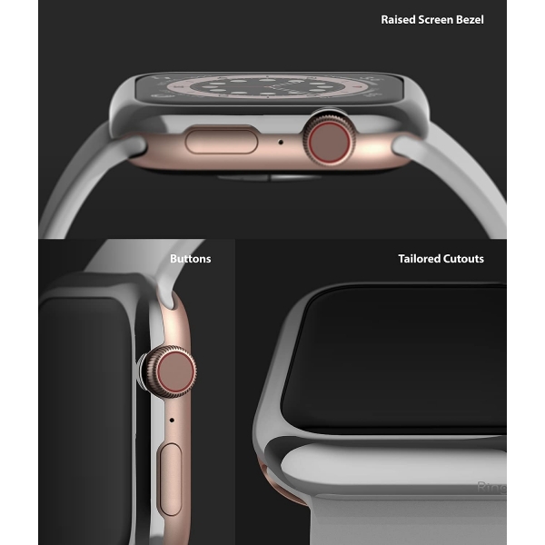 Rin gke Apple Watch 6 44mm Bumper Klf -Silver