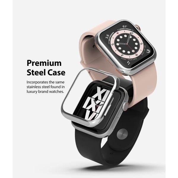 Rin gke Apple Watch 6 44mm Bumper Klf -Silver