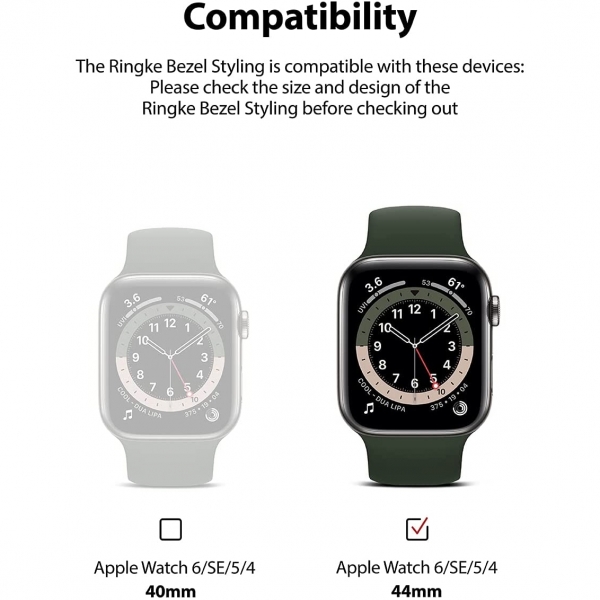 Rin gke Apple Watch 6 44mm Bumper Klf -Silver