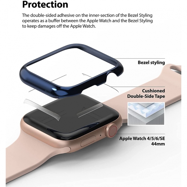 Rin gke Apple Watch 6 44mm Bumper Klf -Deep Blue