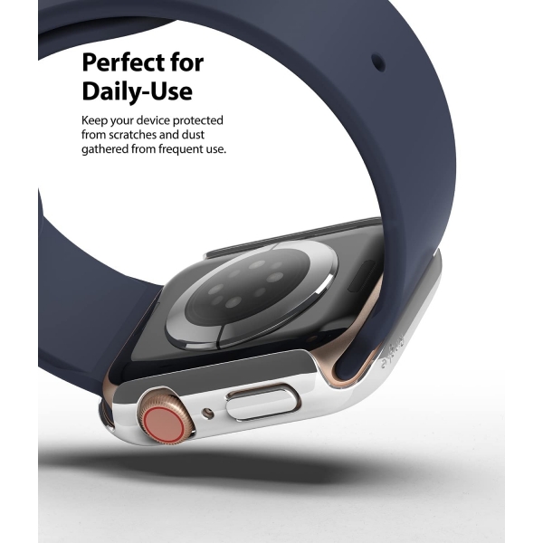 Rin gke Apple Watch 6 44mm Bumper Klf -Clear Chrome