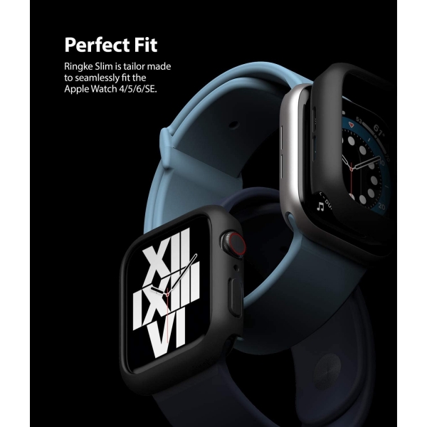 Rin gke Apple Watch 6 44mm Bumper Klf -Clear Matte Black