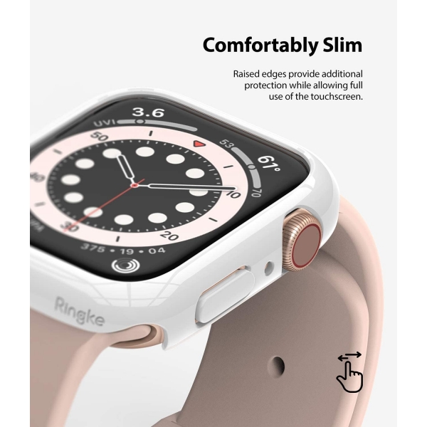 Rin gke Apple Watch 6 44mm Bumper Klf -Clear White