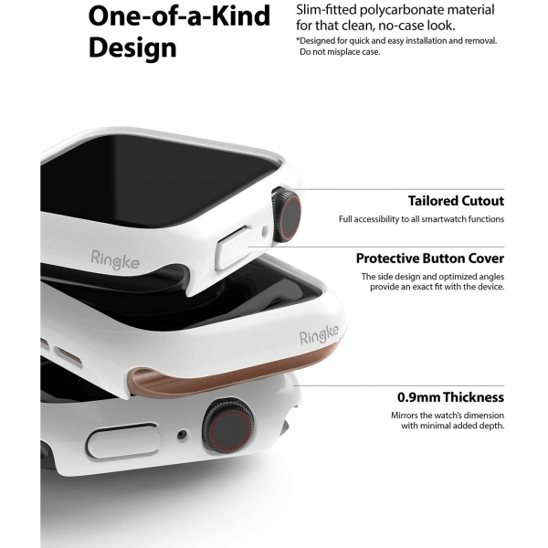 Rin gke Apple Watch 6 44mm Bumper Klf -Clear White