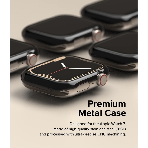 Rin gke Apple Watch 9/8/7 41mm Bumper Klf-Black