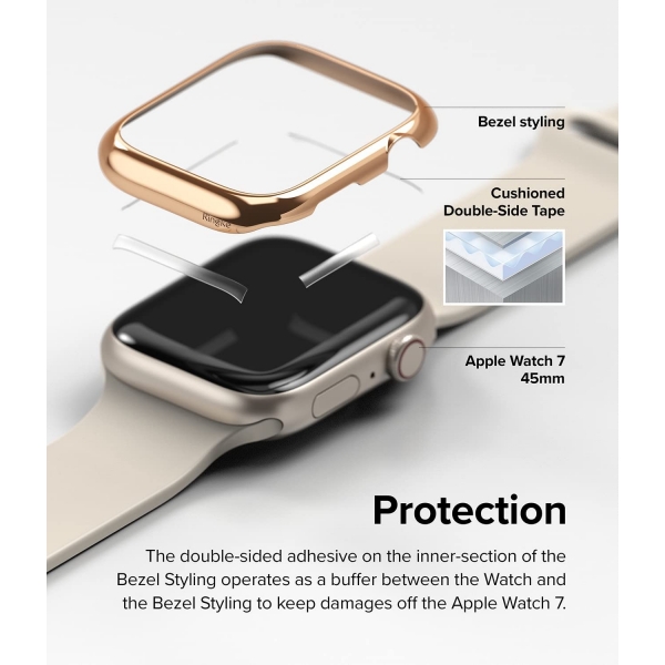 Rin gke Apple Watch 9/8/7 41mm Bumper Klf-Rose Gold