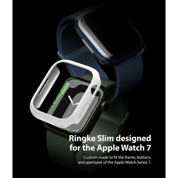 Ringke nce Apple Watch 7 Bumper Klf (41mm)(2 Adet)-Clear White