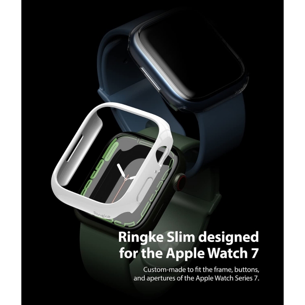 Rin gke nce Apple Watch 7 41mm Bumper Klf -Clear White