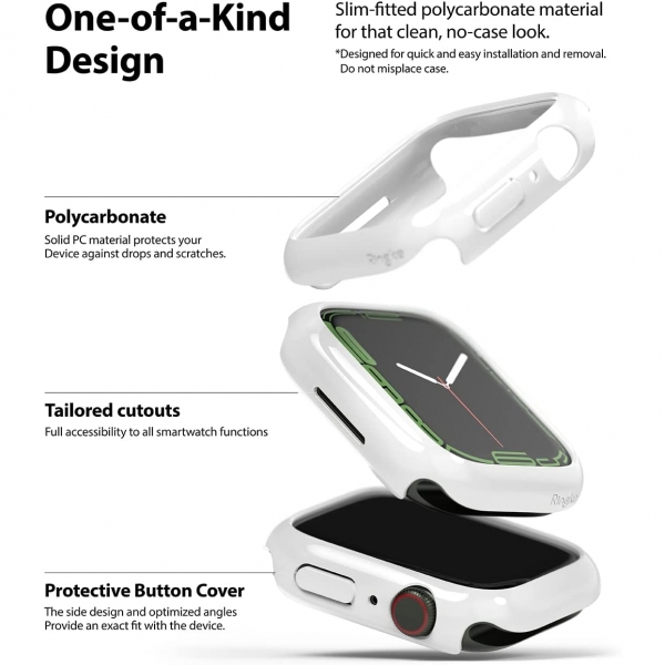 Rin gke nce Apple Watch 7 41mm Bumper Klf -Clear White