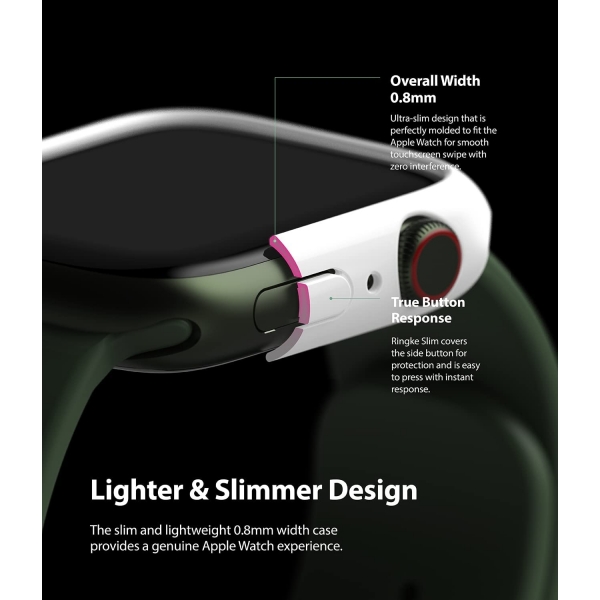 Rin gke nce Apple Watch 7 41mm Bumper Klf -Clear White