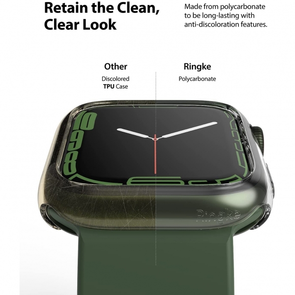 Rin gke nce Apple Watch 7 41mm Bumper Klf -Clear
